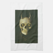 Gothic Devil Skull Kitchen Towel Theedoek (Verticaal)