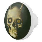 Gothic Devil Skull Knobbelgreep Keramische Knop (Rechts)