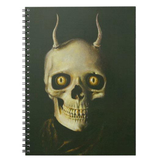 Gothic Devil Skull Notitieboek (Voorkant)
