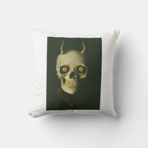 Gothic Devil Skull Pillow Kussen