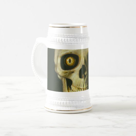 Gothic Devil Skull Stein Bierpul (Voorkant links)