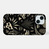 Gothic Dinosaur Skeleton Engraving Pattern (Verso Horizontal)