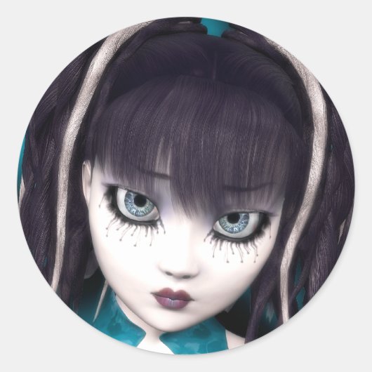 Gothic Doll Grunge Sticker (Voorkant)