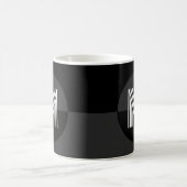 Gothic Donker Zwart Grijs Geometrisch Modern Monog Koffiemok (Center)