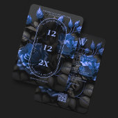 Gothic Donkerblauwe Rozen Elegante Trouw Save The Date