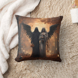 Gothic donkere engel paar kussen