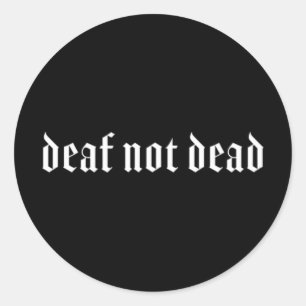 Gothic dove ASL handgebaar doof gehoorverlies weg Ronde Sticker