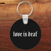 Gothic dove ASL handgebaar doof gehoorverlies weg Sleutelhanger (Voorkant)