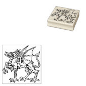 Gothic Dragon Art Stempel (Gestempeld)