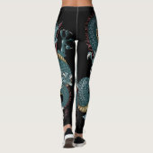 Gothic Dragon Tattoo op zwart Leggings (Achterkant)