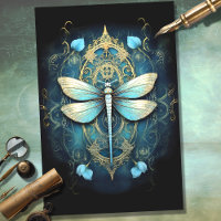 Gothic Dragonfly 1 Decoupage papier