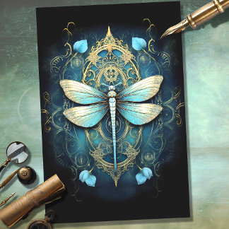 Gothic Dragonfly 1 Decoupage papier