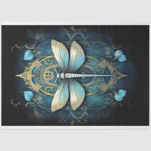 Gothic Dragonfly 1 Decoupage papier (Voorkant)