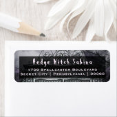 Gothic Eerie Gates & Moon Return Address Label (Insitu)