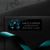 Gothic Elegance | Green Moody Emerald Bow Address Etiket