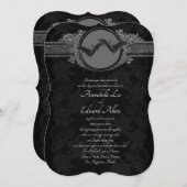  Gothic Elegant Bat Wedding Invitation Kaart (Voorkant / Achterkant)