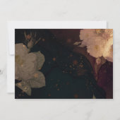 Gothic Elegant Dark Red Floral Boho Wedding Save The Date (Achterkant)