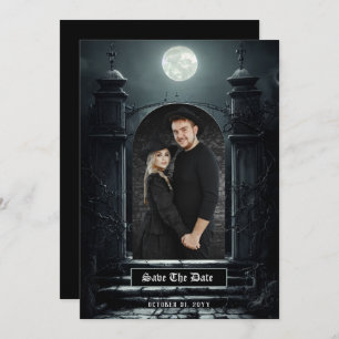 Gothic Elegant Gate Photo Save the Date