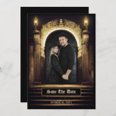 Gothic Elegant Photo Save the Date (Voorkant / Achterkant)