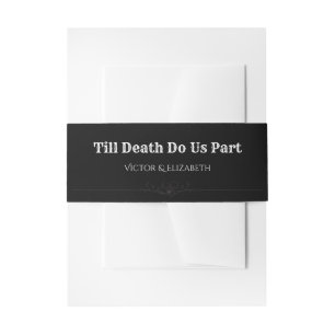 Gothic Elegant Till Death Do Us Part Wedding Uitnodigingen Wikkel
