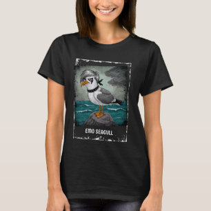 Gothic Emo Zeemeeuw Donker en Edgy Melancholic Vib T-shirt