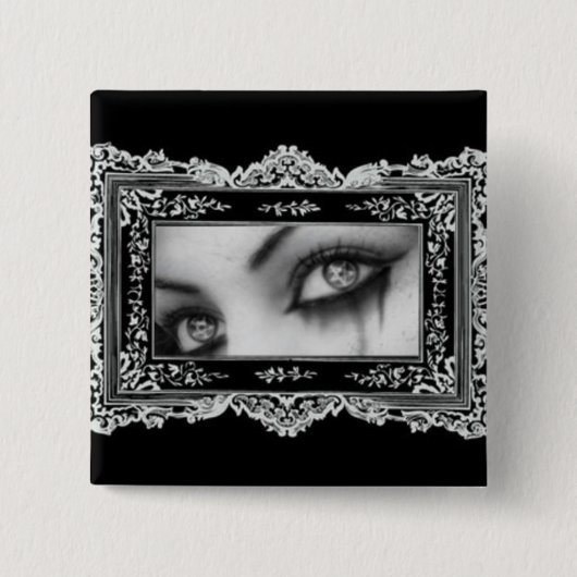 Gothic Eyes Vierkante Button 5,1 Cm (Voorkant)