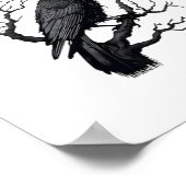 Gothic F-Caw-F Humor Crow Funny Essential Cool Uni Poster (Hoek)