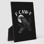 Gothic F-Caw-F Humor Funny Crow Fotoplaat (Zijkant)