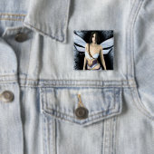 Gothic Faerie Solitude Artwork Vierkante Button 5,1 Cm (In situ)