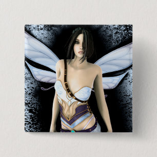 Gothic Faerie Solitude Artwork Vierkante Button 5,1 Cm