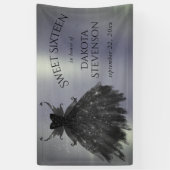 Gothic Fairy Black Gown | Vampy Gothic Glam Sheen Spandoek (Verticaal)