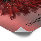 Gothic Fairy Crimson Gown | Deep Radiant Red Sheen Poster (Hoek)