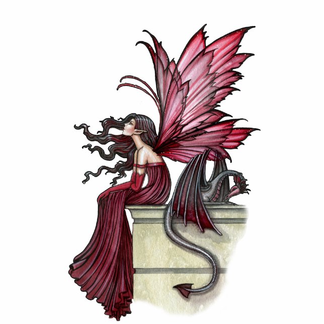 Gothic Fairy Dragon Photo Sculpture Staand Fotobeeldje (Voorkant)