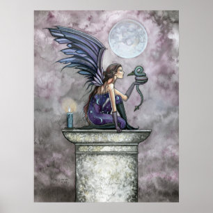 Gothic Fairy Dragon Poster Print door Molly Harris