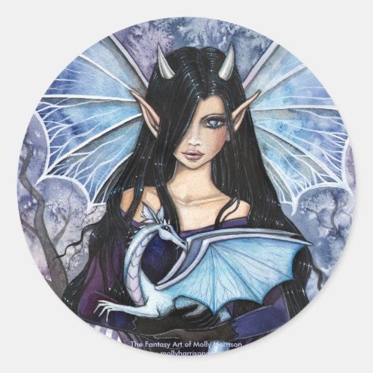 Gothic Fairy Dragon Stickers van Molly Harrison (Voorkant)