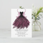 Gothic Fairy Fuchsia Gown | Punk Roze Magenta Kaart (Staand voorkant)