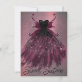 Gothic Fairy Fuchsia Gown | Punk Roze Magenta Kaart (Voorkant)