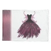Gothic Fairy Fuchsia Gown | Punk Roze Magenta Kussensloop (Achterkant)