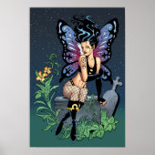 Gothic Fairy Grave Sitting with Tears by Al Rio Poster (Voorkant)