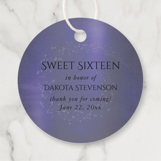 Gothic Fairy Indigo Gown | Deep Royal Paarse Sheen Bedankjes Labels (Achterkant)