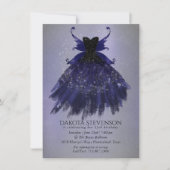 Gothic Fairy Indigo Gown | Deep Royal Paarse Sheen Kaart (Voorkant)