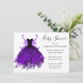 Gothic Fairy Indigo Gown | Deep Royal Paarse Sheen Kaart (Staand voorkant)
