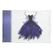 Gothic Fairy Indigo Gown | Deep Royal Paarse Sheen Kussensloop (Achterkant)