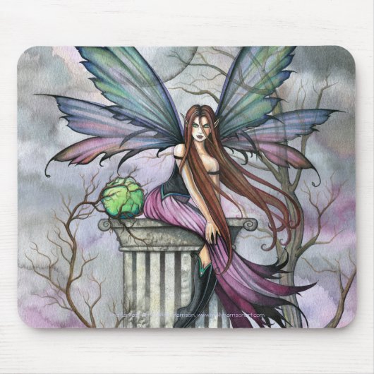 Gothic Fairy Mousepad beroemd gemaakt door Molly H Muismat (Voorkant)