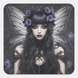 Gothic Fairy Vierkante Sticker