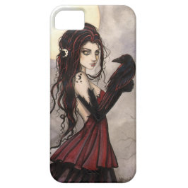 Gothic Fantasy Art Witch en Raven iPhone 5 Hoesje