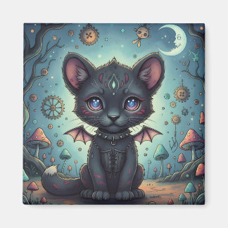 Gothic Fantasy Baby KitBat Magneet