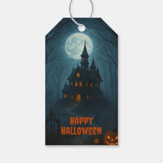 Gothic Fantasy | Spoken Kasteel & Nevelige Manesch Cadeaulabel (Voorkant)