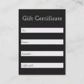 Gothic Fantasy Wolf Skull Zwart & Zilver Cadeau Visitekaartje (Achterkant)