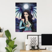 Gothic Fee- en Drakenposter Molly Harrison Poster (Thuiskantoor)